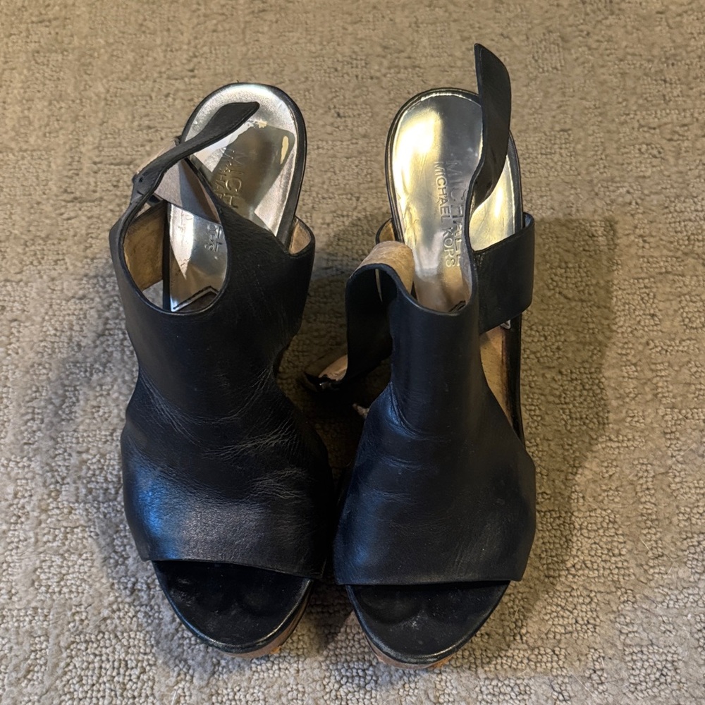 Michael Kors Black Leather Heels